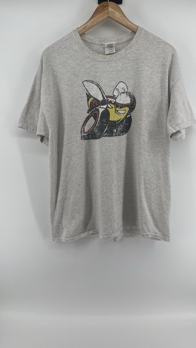 Vintage Style Dodge Scat Pack Bee Graphic T-shirt Grey